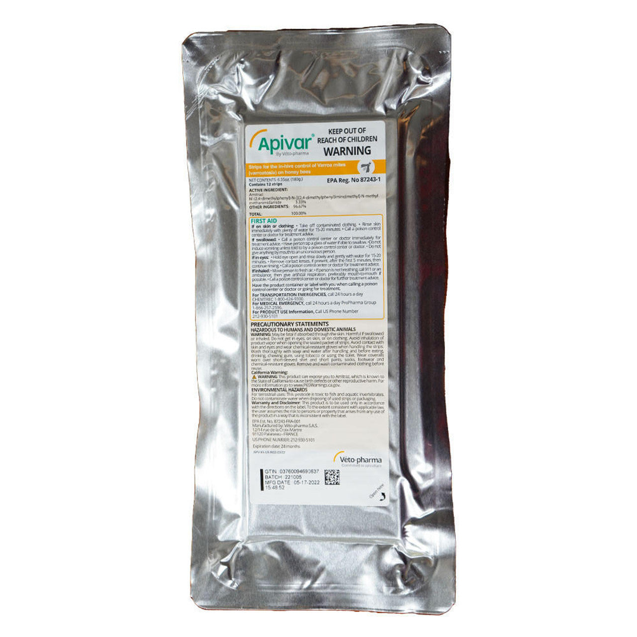 Apivar Strips 12pk-DC799